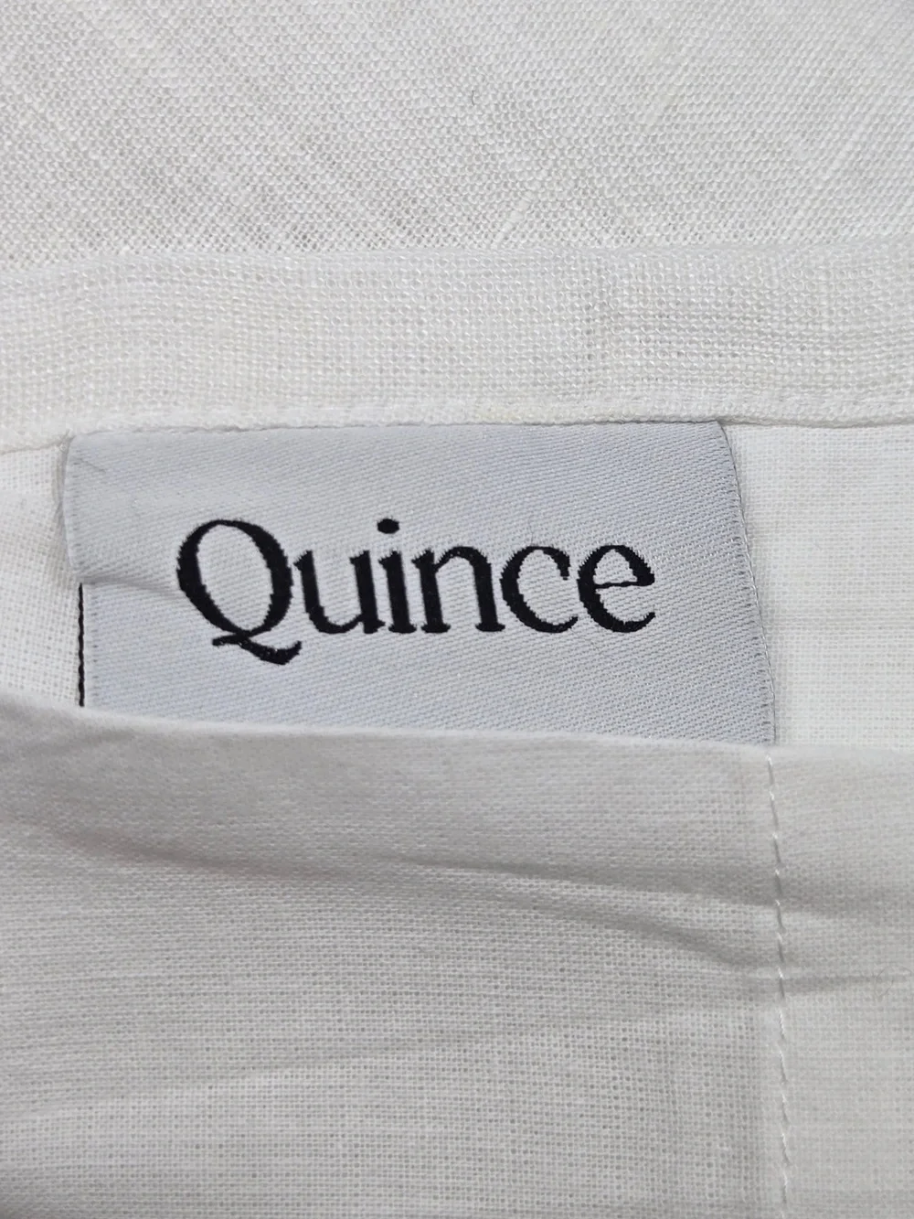 NWT QUINCE Set Of 2 48x96 European Linen Curtains White 9383